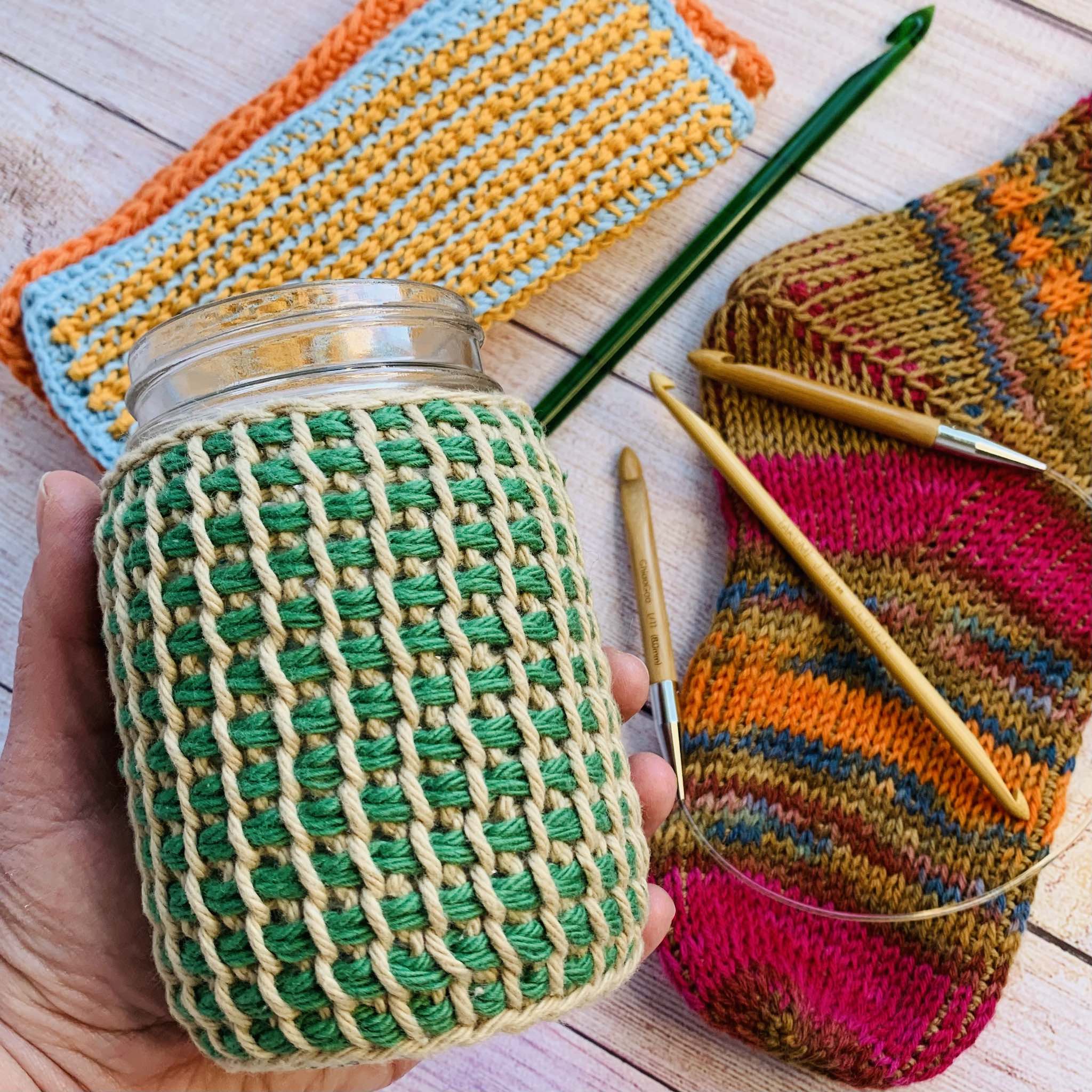 Crochets Tunisiens Doubles - Lot De 4 Tailles (3 à 6 Mm), En Bambou