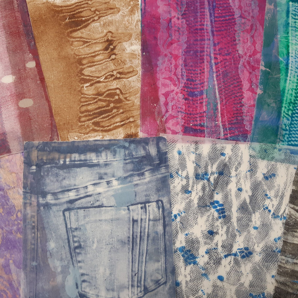 
                  
                    Gelli Printing on Fabric and Paper
                  
                