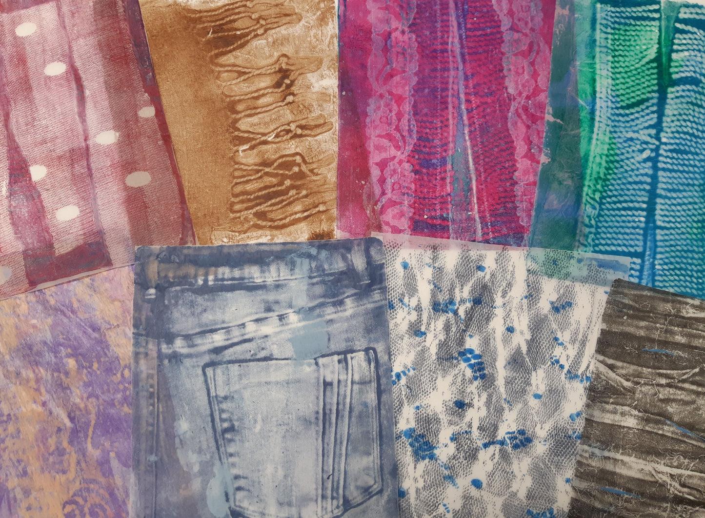 
                  
                    Gelli Printing on Fabric and Paper
                  
                